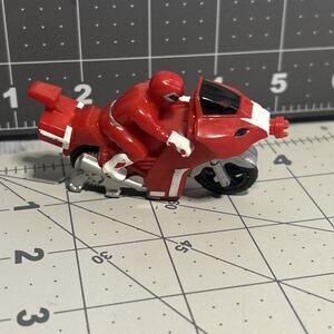 1994 Mighty Morphin Power Rangers Micro Red Motorcycle Mini Figure.